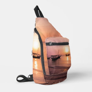 Sonnenuntergang in Sansibar Crossbody Bag