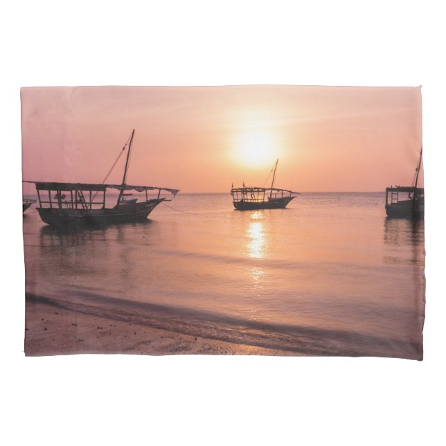 Sonnenuntergang in Sansibar Kissenbezug (Vorderseite)