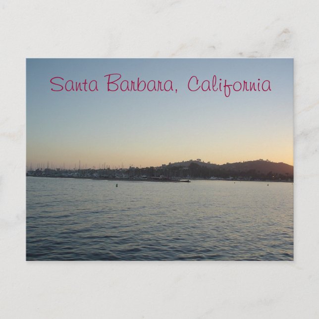 Sonnenuntergang in Santa Barbara Postkarte (Vorderseite)