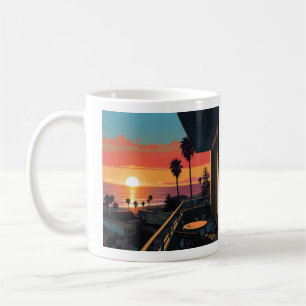 SONNENUNTERGANG IN SANTA MONICA #1 KAFFEETASSE
