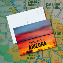 Sonnenuntergang in Tucson Arizona | Originalfotogr Postkarte