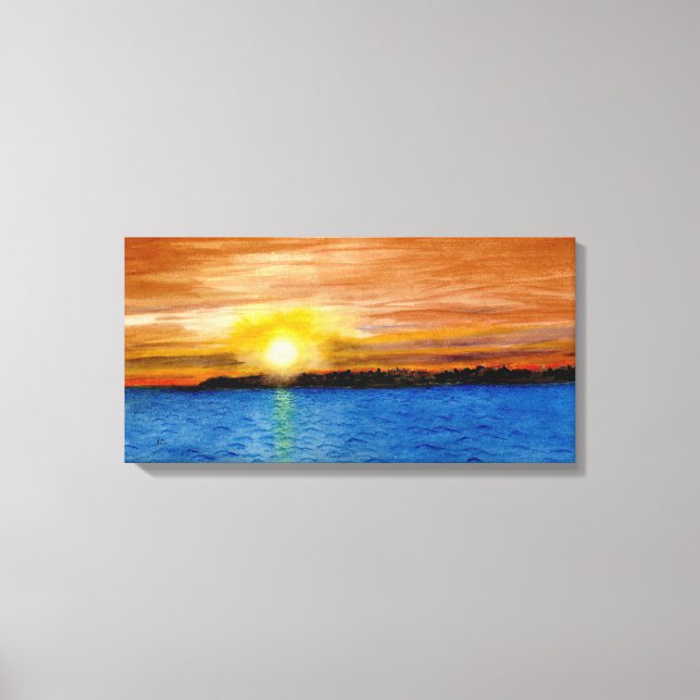 Sonnenuntergang in Türe Landkreis, Wisconsin Leinwanddruck (Vorderseite)
