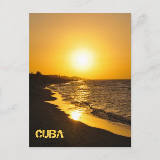 Sonnenuntergang in Varadero, Kuba Postkarte (Vorderseite)