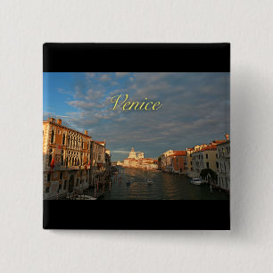 Sonnenuntergang in Venedig Italien Button