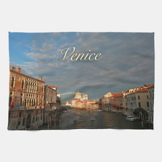 Sonnenuntergang in Venedig Italien Küchentuch (Horizontal)