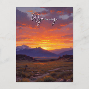 Sonnenuntergang in Wyoming Travel Postkarte