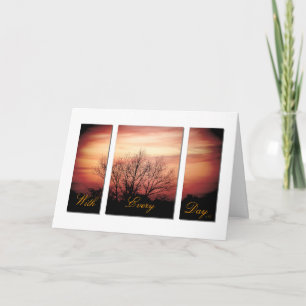 Sonnenuntergang-Jahrestags-Karte Karte