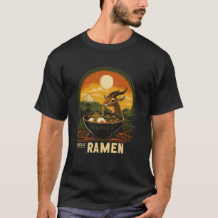 Sonnenuntergang Japanische Kunst Nudeln Liebhaber T-Shirt