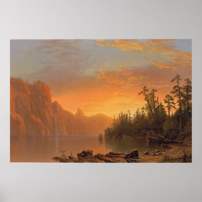 Sonnenuntergang (Kalifornische Landschaft) Poster (Vorne)
