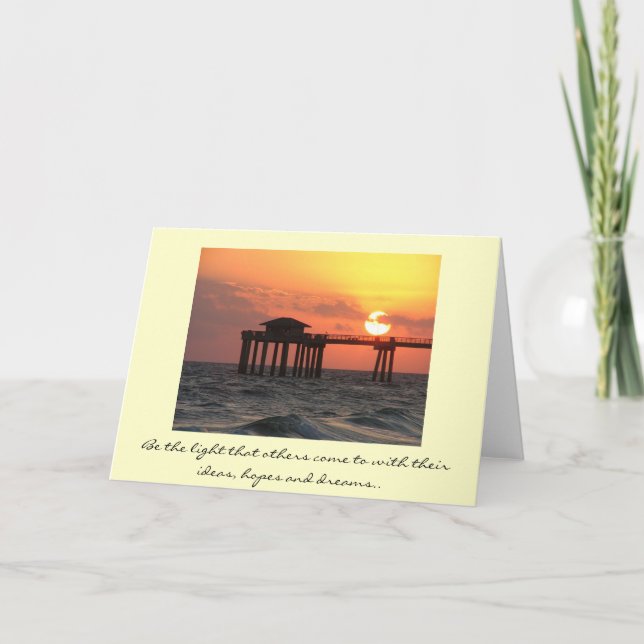 Sonnenuntergang-Karten Dankeskarte (Vorderseite)