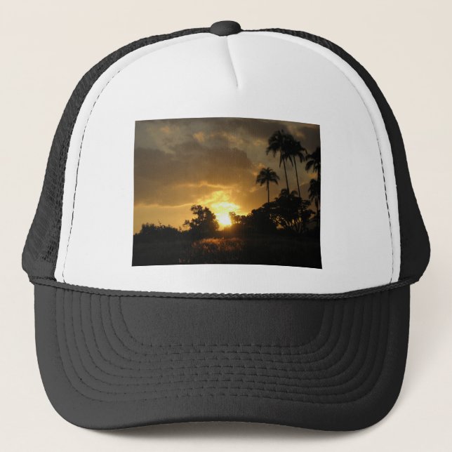 Sonnenuntergang Kauais, Hawaii Truckerkappe (Vorderseite)