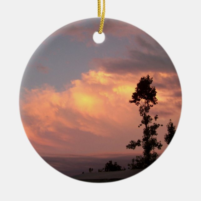 Sonnenuntergang Keramik Ornament (Vorne)