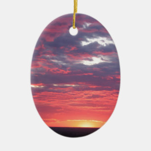 Sonnenuntergang Keramikornament