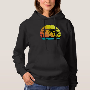 Sonnenuntergang Kokospalmen Palmen Sommerwoben Ret Hoodie