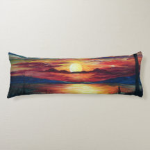 Sonnenuntergang-Körper-Kissen