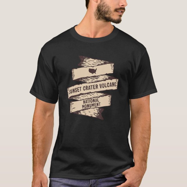 Sonnenuntergang Krater Volcana Nationalmuseum Ariz T-Shirt (Vorderseite)