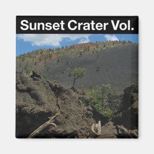 Sonnenuntergang-Krater-Vulkan-nationales Monument Magnet