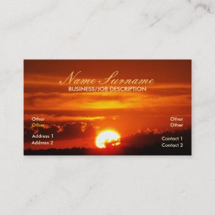 Sonnenuntergang-Kreis-Visitenkarte Visitenkarte