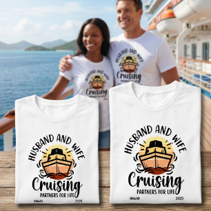 Sonnenuntergang-Kreuzfahrt-Paare PERSONALISIEREN T T-Shirt