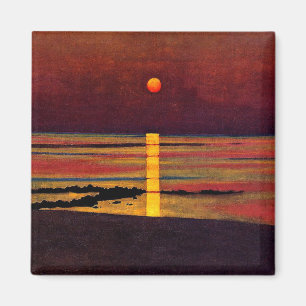 Sonnenuntergang, Kunstmalerei Magnet