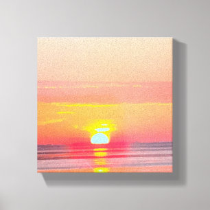 Sonnenuntergang Küste Keillandwand Leinwanddruck