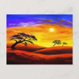 Sonnenuntergang Landschaft Landschaft - Multi Postkarte