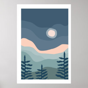 Sonnenuntergang-Landschaften Poster
