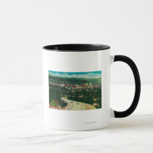 Sonnenuntergang-Landstraße, die Spokane vom Weste Tasse