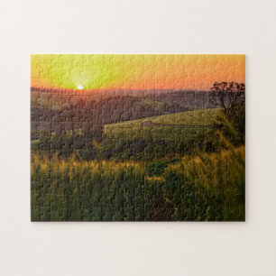 Sonnenuntergang-Landwirtschafts-Weizen