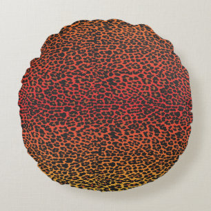 Sonnenuntergang Leopard Hautfarbe Rundkissen Rundes Kissen