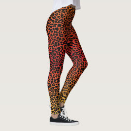 Sonnenuntergang Leopard-Skin Leggings