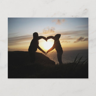 Sonnenuntergang Liebe Postkarte