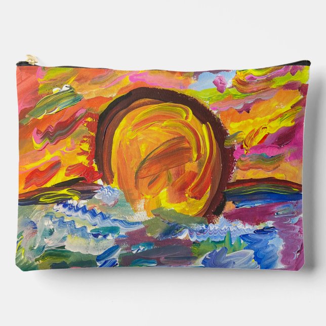 Sonnenuntergang Makeup Bag Zubehörtasche (Vorderseite)