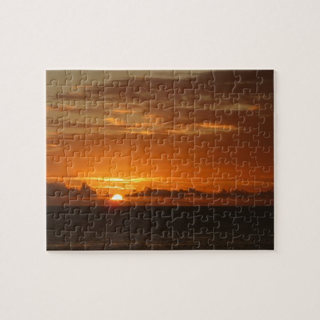 Sonnenuntergang Meer I tropische farbenfrohe Seenl (Horizontal)