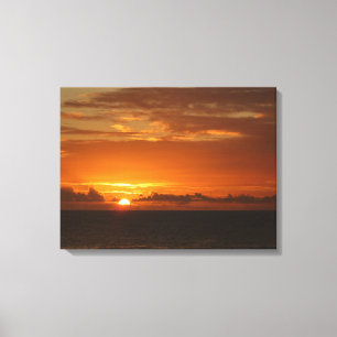 Sonnenuntergang Meer I tropische farbenfrohe Seenl Leinwanddruck