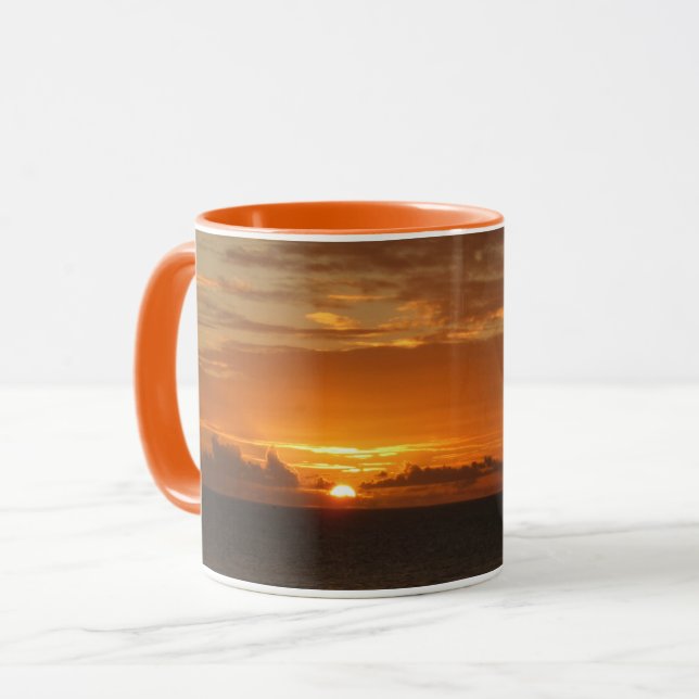 Sonnenuntergang Meer I tropische farbenfrohe Seenl Tasse (Vorderseite Links)