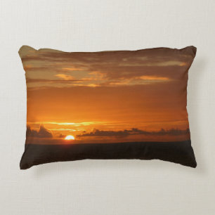 Sonnenuntergang Meer I tropische farbenfrohe Seenl Zierkissen