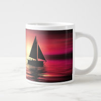 Sonnenuntergang, Meer, Segelboot