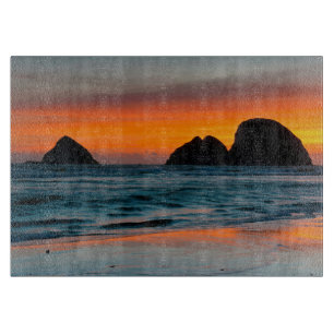 Sonnenuntergang, Meeressäulen, Oceanside, Oregon, Schneidebrett