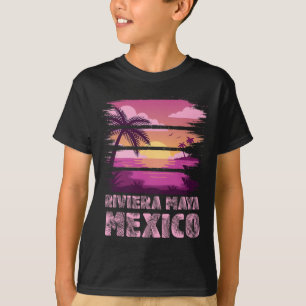 Sonnenuntergang Mexiko Riviera Maya Sommerurlaub S T-Shirt