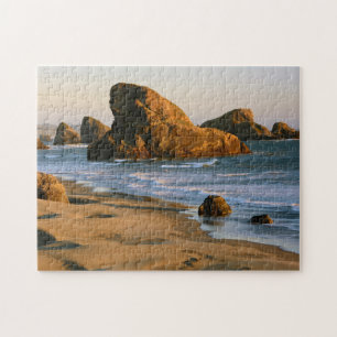 Sonnenuntergang, Meyers Beach, Oregon, USA