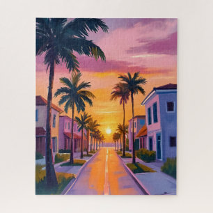Sonnenuntergang Miami Beach   Ozean Florida Aquare