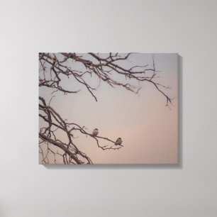 Sonnenuntergang mit den Shrikes Leinwanddruck