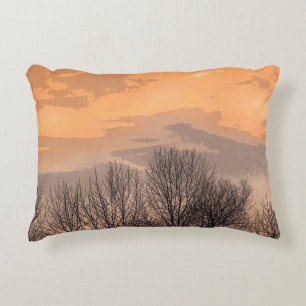 Sonnenuntergang mit einem Akzent-Kissen aus selten Zierkissen