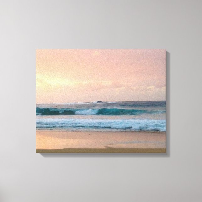 Sonnenuntergang mit Meer Leinwanddruck (Vorderseite)