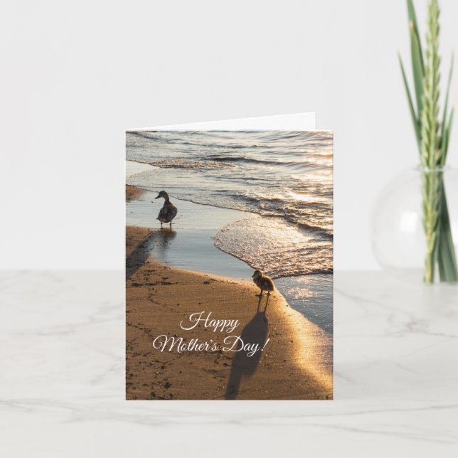 Sonnenuntergang mit Muttertagskarte Dankeskarte (Vorderseite)