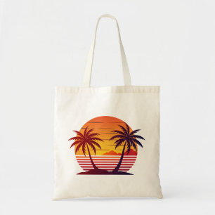 Sonnenuntergang mit Palmen Trees Vector-98803 Tragetasche
