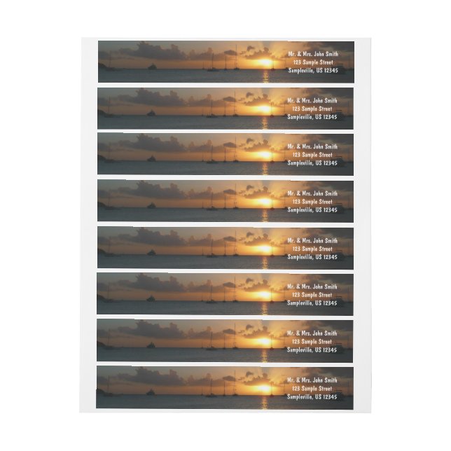 Sonnenuntergang mit Segelbooten Tropical Landscape (Bogen)