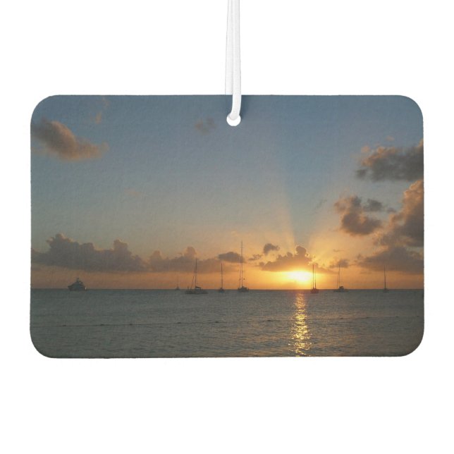 Sonnenuntergang mit Segelbooten Tropical Landscape Autolufterfrischer (Vorderseite)
