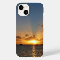 Sonnenuntergang mit Segelbooten Tropical Landscape